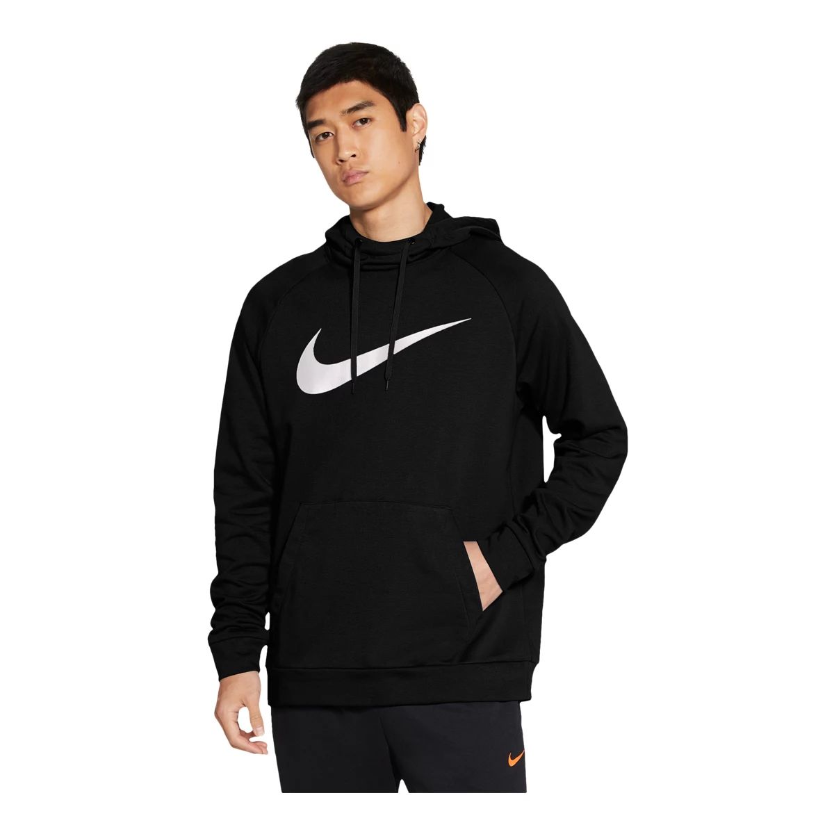 Nike Men's Dri-FIT Swoosh Pullover Hoodie, French Terry, Moisture ...