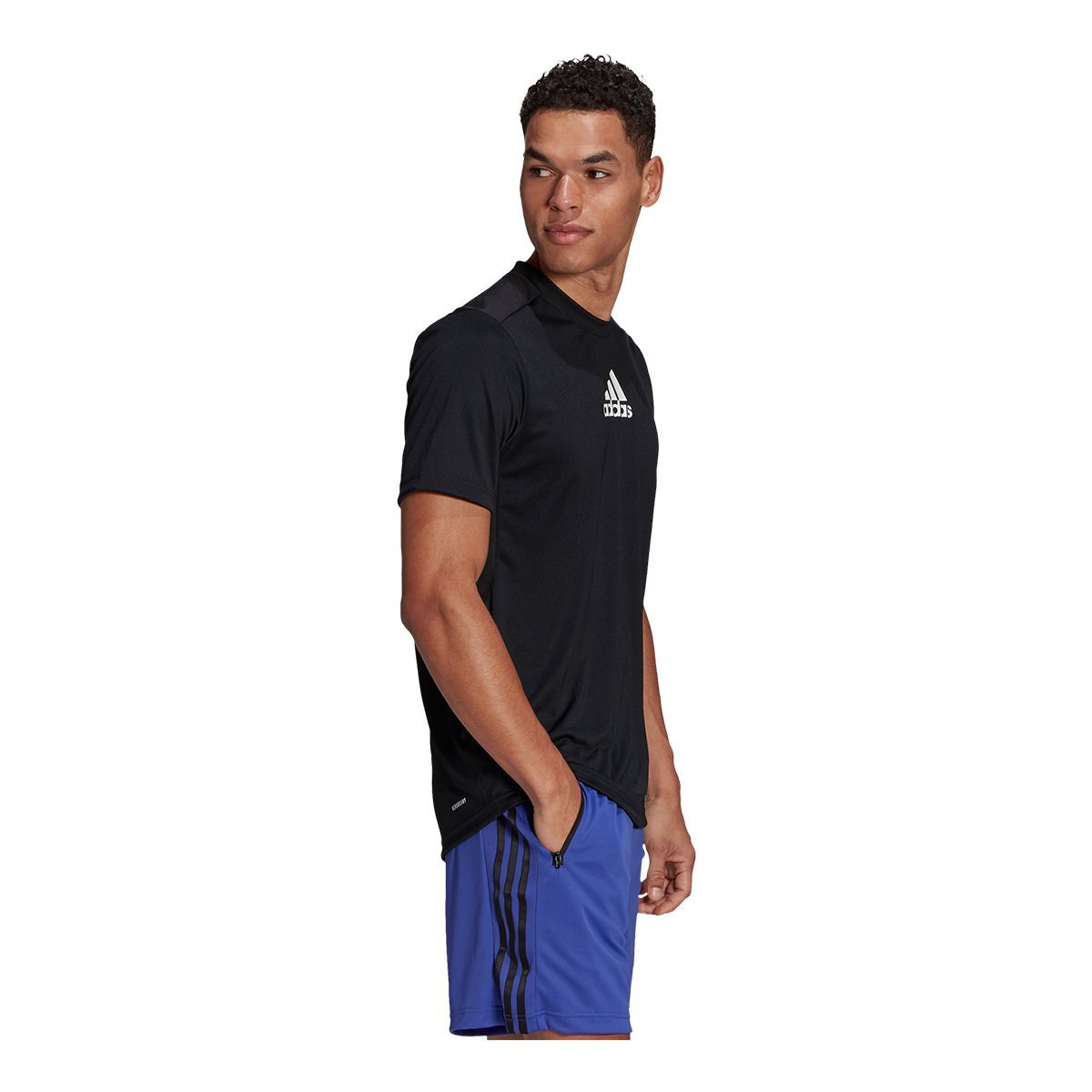 adidas Men's Design 2 Move 3-Stripe T Shirt