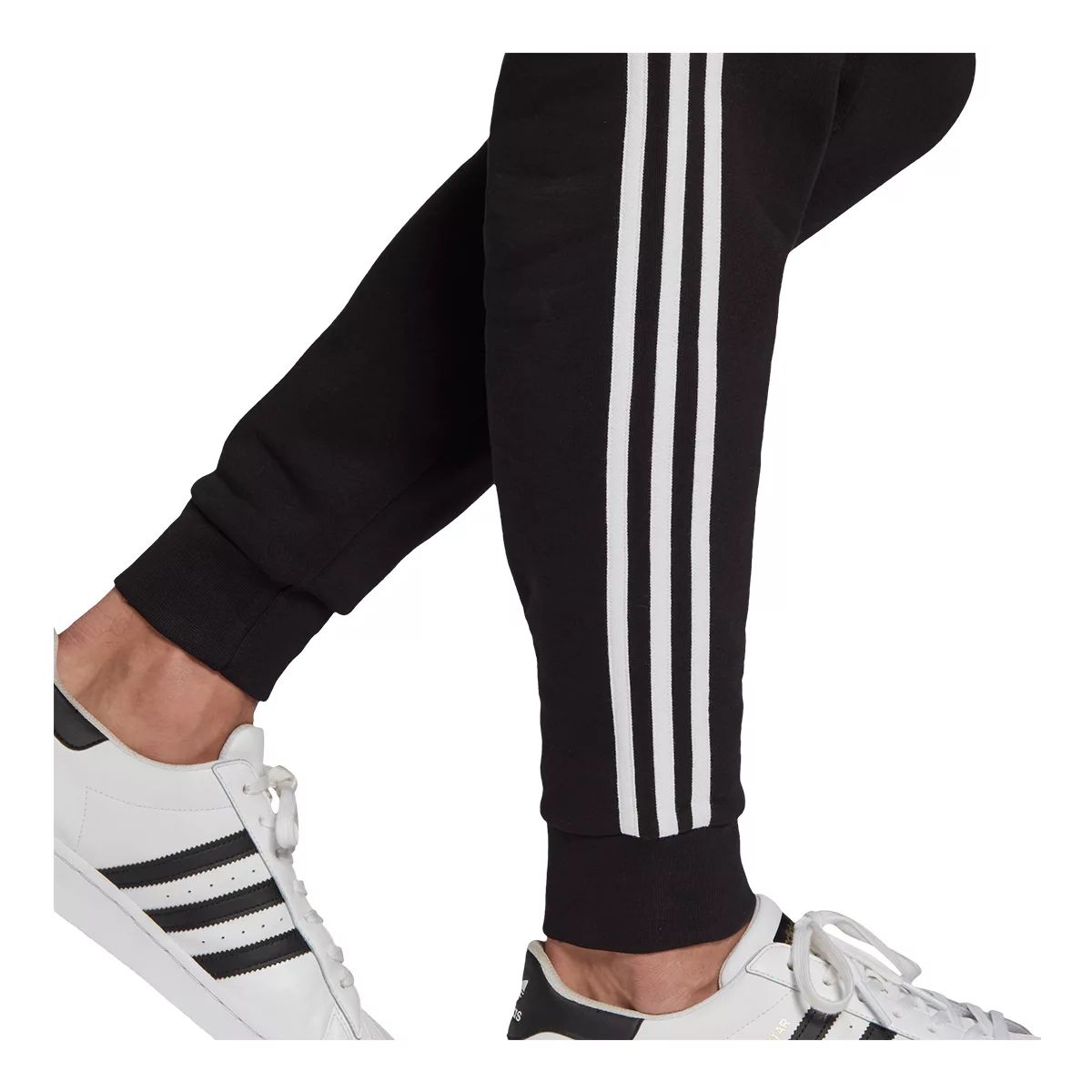 adidas Men's 3-Stripes Woven Sweatpants, Fleece, Workout, Cuffed, Lightweight