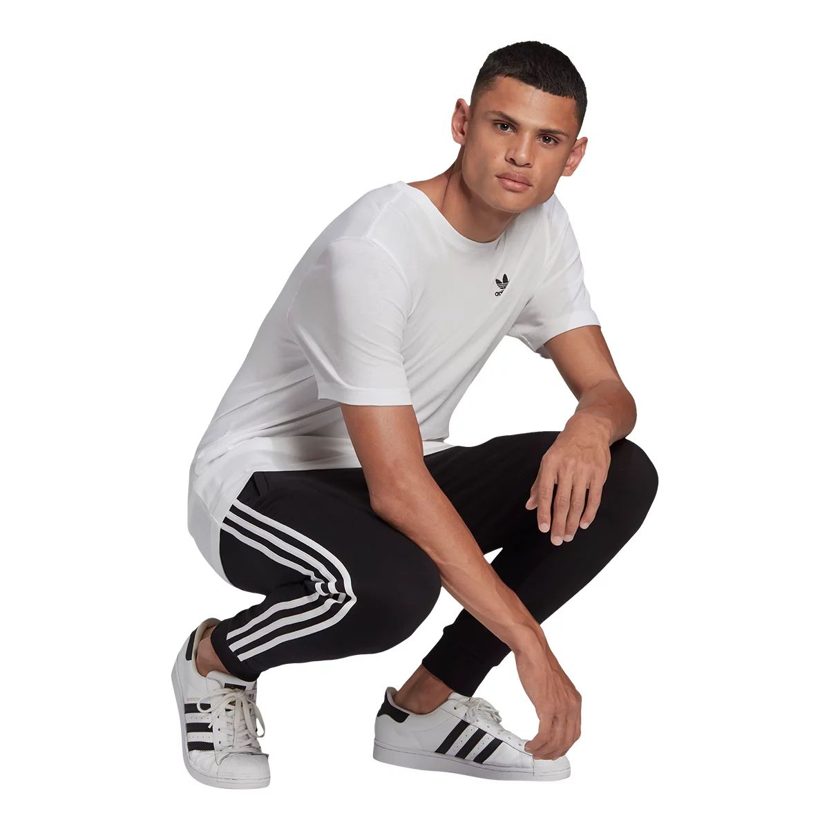 adidas Men's 3-Stripes Woven Sweatpants, Fleece, Workout, Cuffed, Lightweight