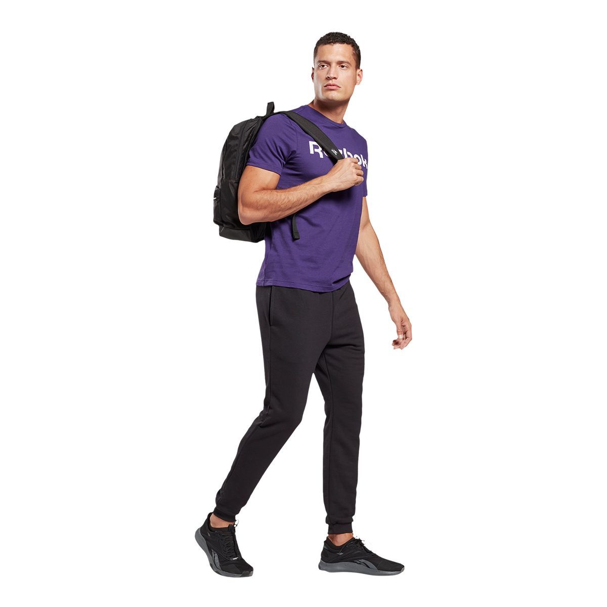 Reebok Men's Identity Training Elements Track Pants, Cotton, Workout, Tapered