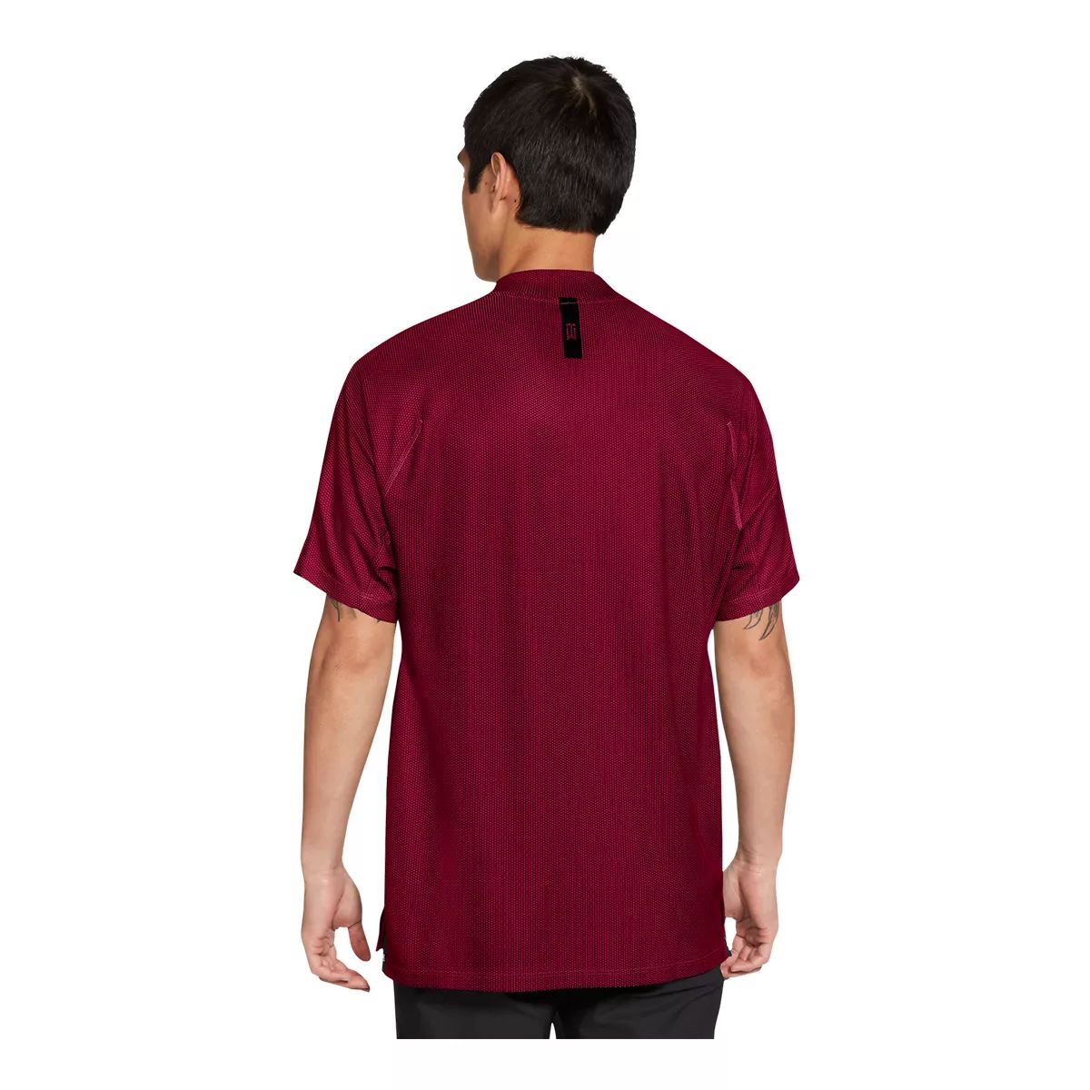 Nike Golf Men's Tiger Woods Dri-Fit Mock Short Sleeve Polo T Shirt