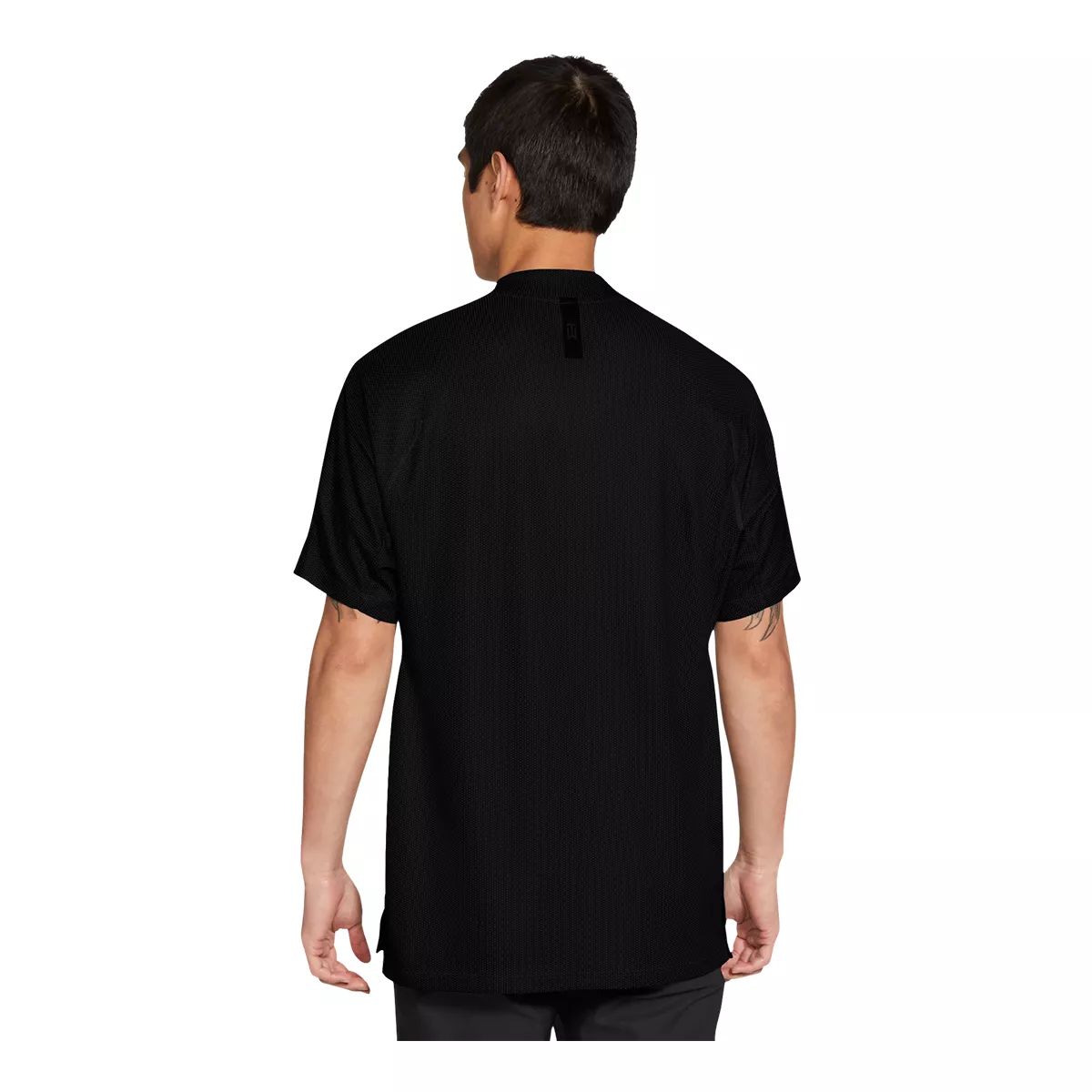 Nike Golf Men's Tiger Woods Dri-Fit Mock Short Sleeve Polo T Shirt