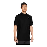 Nike Golf Men's Tiger Woods Dri-Fit Mock Short Sleeve Polo T Shirt Front_Angled_Right