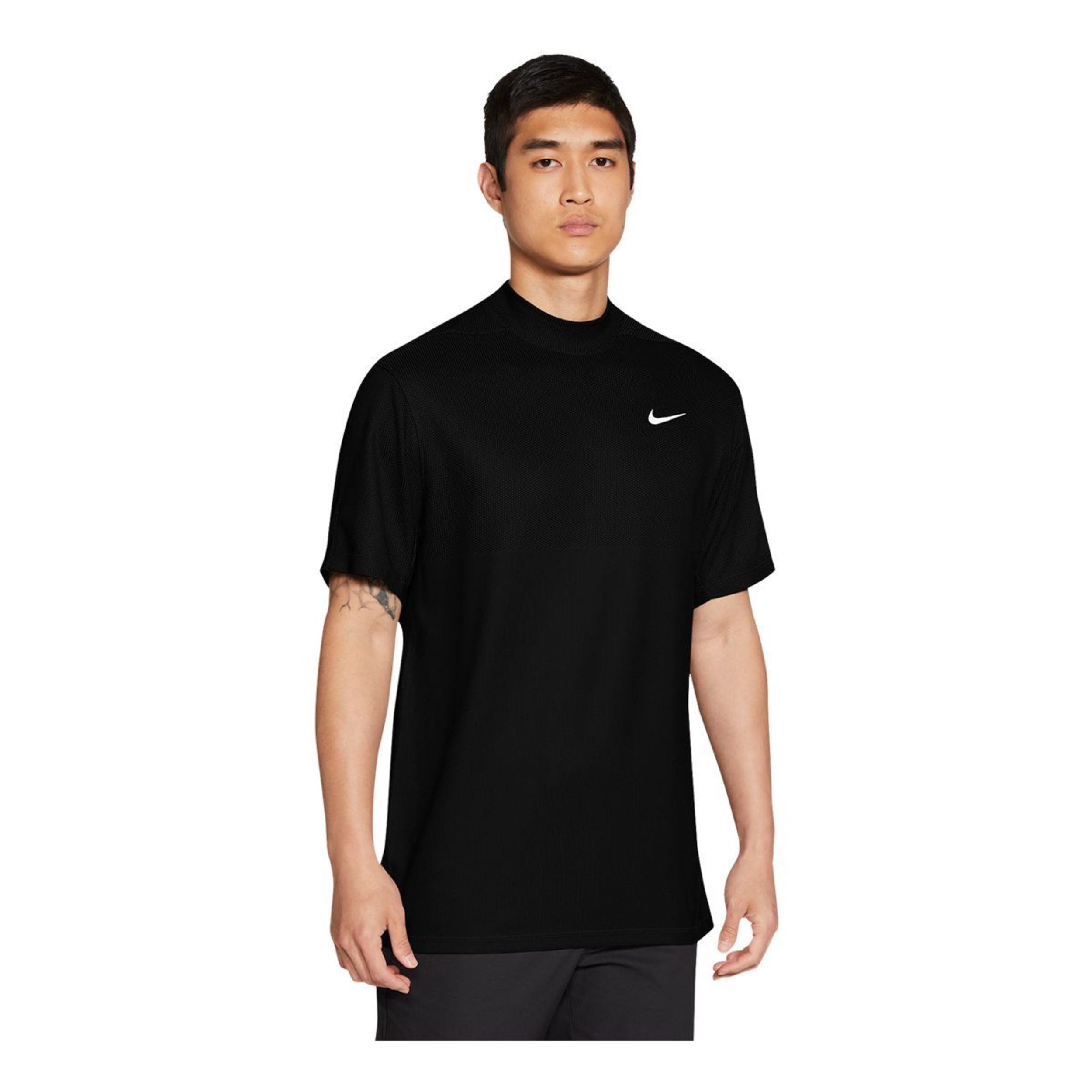 Nike Golf Men's Tiger Woods Dri-Fit Mock Short Sleeve Polo T Shirt ...