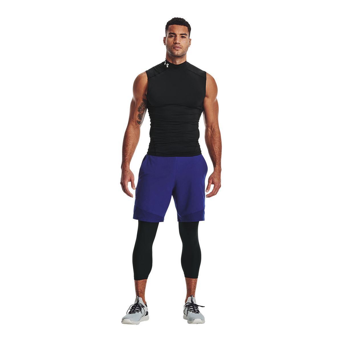 Buy Under Armour Black Regular Fit Sports Tights for Mens Online