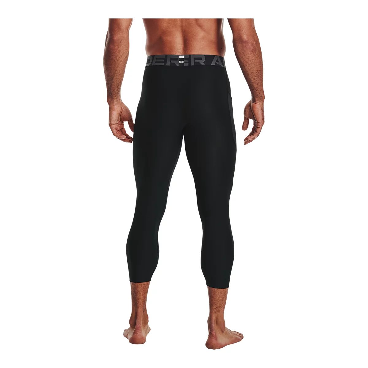 UNDER ARMOR Compression Leggings / Black & Gray Sporty-Look / Size
