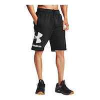 Under Armour Men's Rival Fleece 10-in Shorts, Loose Fit Front_Angled_Right