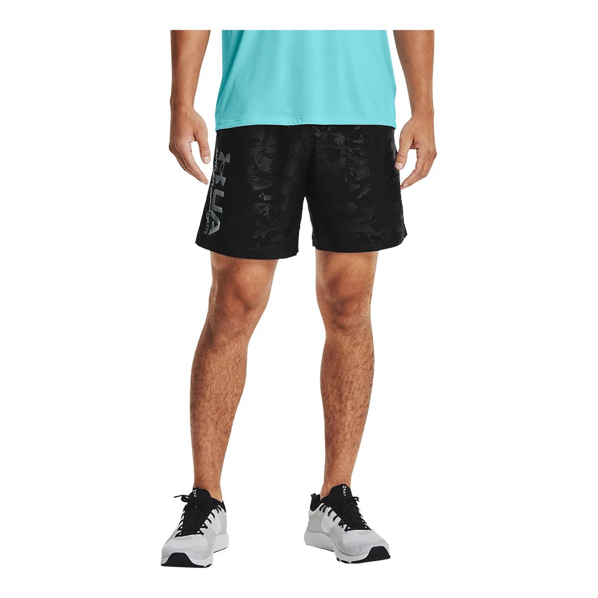 Under Armour Men's Woven Emboss 7" Shorts, Regular Fit, Gym, Elastic, Water Repellent