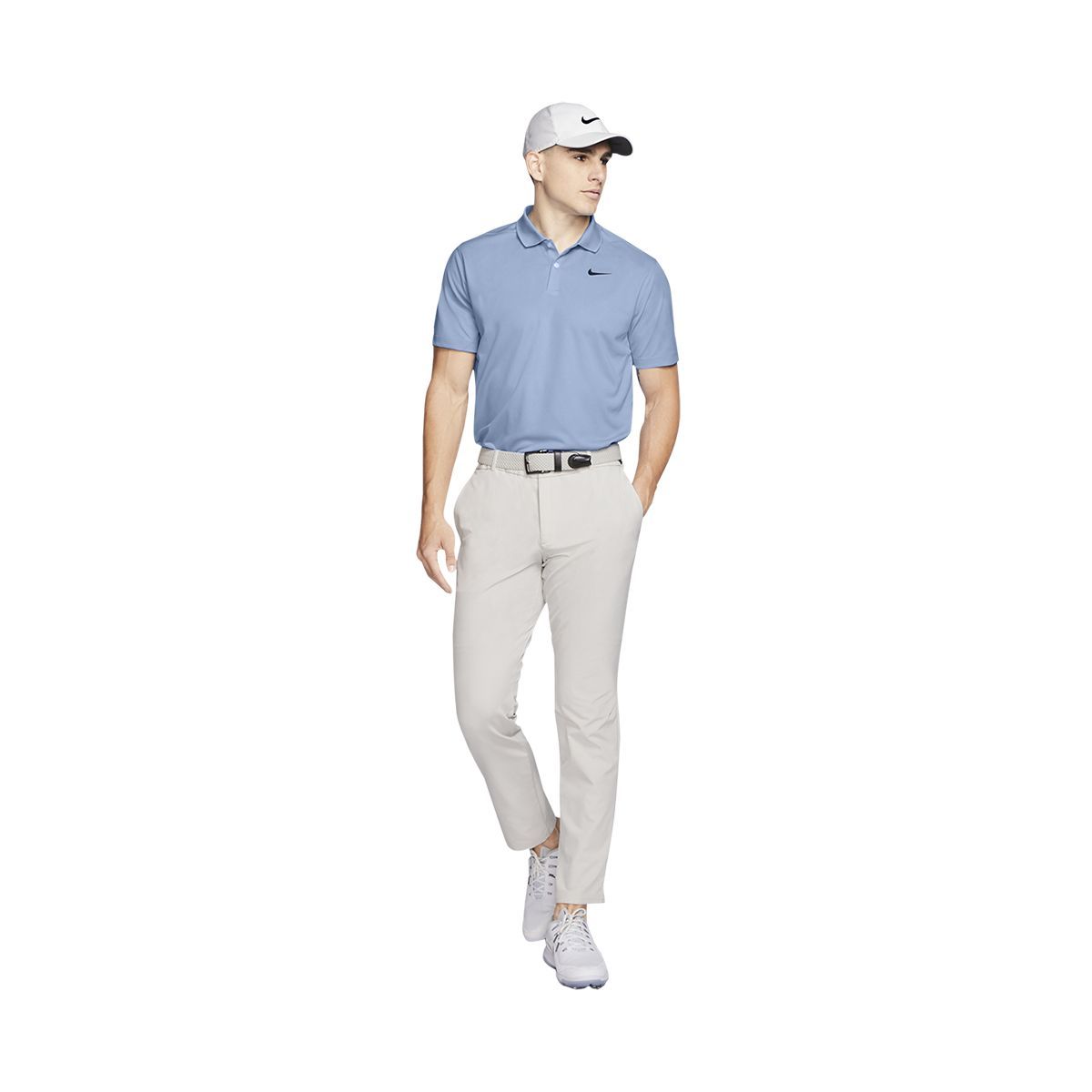 Nike Golf Men's Dri-Fit Victory Solid Short Sleeve Button Down Polo T Shirt