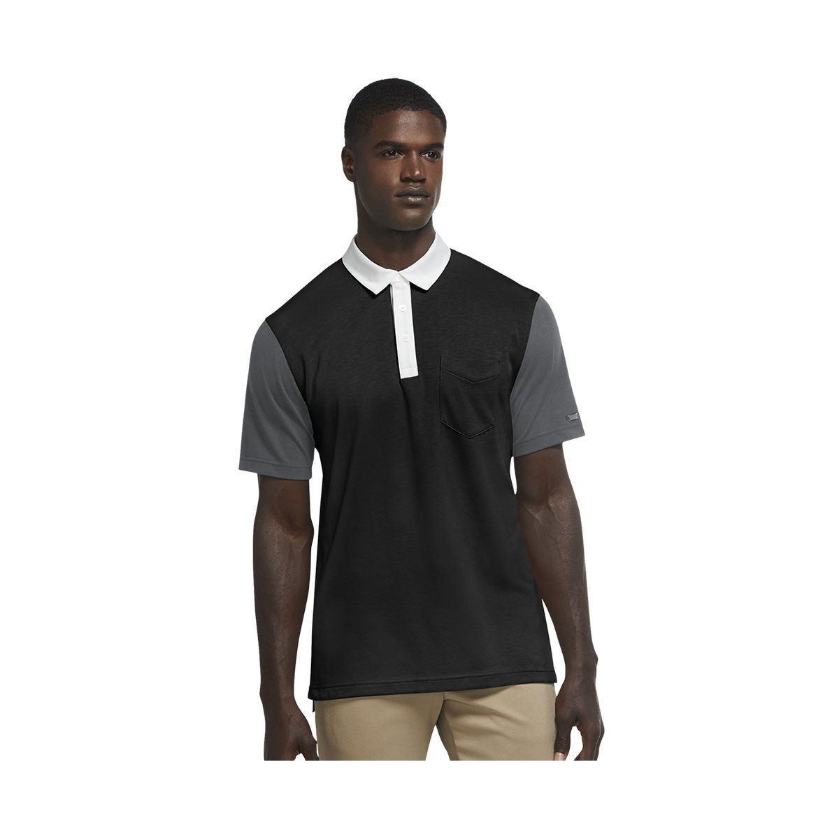 Nike Golf Men's Dri-Fit Players Colorblock Short Sleeve Polo T Shirt, Relaxed Fit