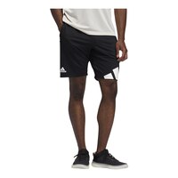 adidas Men's 4KRFT 3-Bar 7” Shorts, Regular Fit, Gym, Drawstring Front_Flat