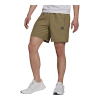 adidas Men's Woven 7” Shorts, Regular Fit, Gym, Drawstring Front_Angled_Left