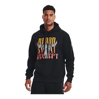 Under Armour Men's Project Rock Originators Pullover Hoodie, Fleece, Kangaroo Pocket Front_Angled_Left