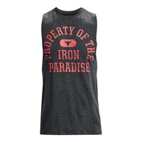 Under Armour Men's Project Rock Property Tank Top, Soft, Cotton-Blend, Sleeveless Front_Flat