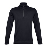 Under Armour Golf Men's Storm SweaterFleece Long Sleeve Polo Front_Flat