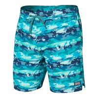 Saxx Men's Oh Buoy 2 in 1 Swim Volley Shorts, 7", Moisture-Wicking, With Mesh Liner Front_Angled_Left