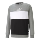 PUMA Men's Essentials Colorblock Sweatshirt Front_Angled_Left