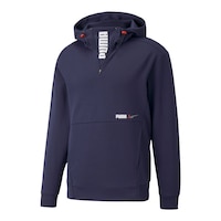 PUMA Men's RAD/CAL Hoodie, Half Zip, Front_Angled_Left