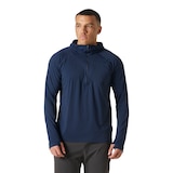 Helly Hansen Men's Shine Solen UPF 50 Sun Hoodie 1/2 Zip Front_Flat