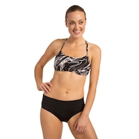 Nike Women's Core Brief Swimsuit Bikini Bottom Front_Flat