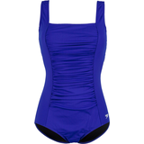 Speedo Women's Shirred Tank One Piece Swimsuit Front_Flat