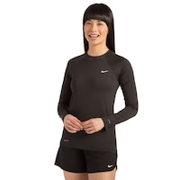 Nike Women's Hydro Long Sleeve Rashguard Front_Flat