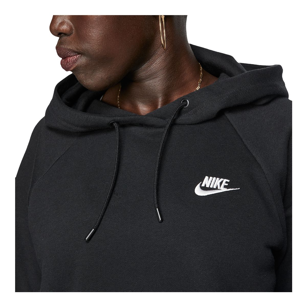 Nike Women's Sportswear Essentials Pullover Sweatshirt Hoodie, Fleece, Kangaroo Pocket