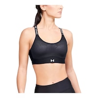 Under Armour Women's Infinity Medium Padded Sports Bra Front_Angled_Right