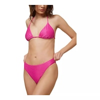 O'Neill Women's Saltwater Solids Textured Swimsuit Bikini Bottom, Beach Front_Three_Fourths_Angled_Left