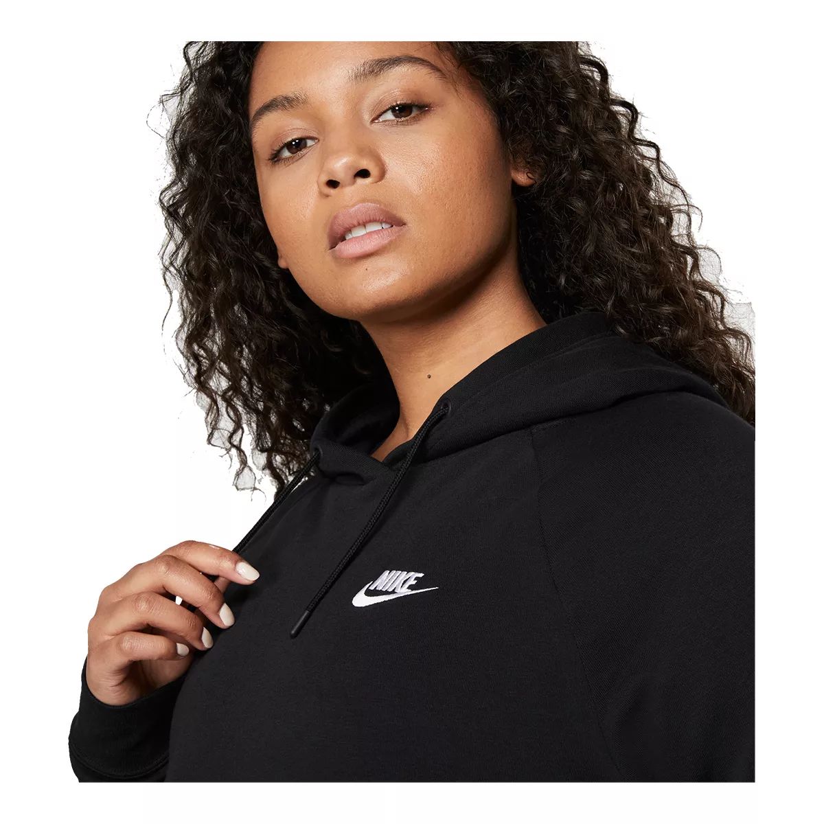 Nike Women's Essential Pullover Sweatshirt Hoodie, Fleece, Plus Size, Kangaroo Pocket