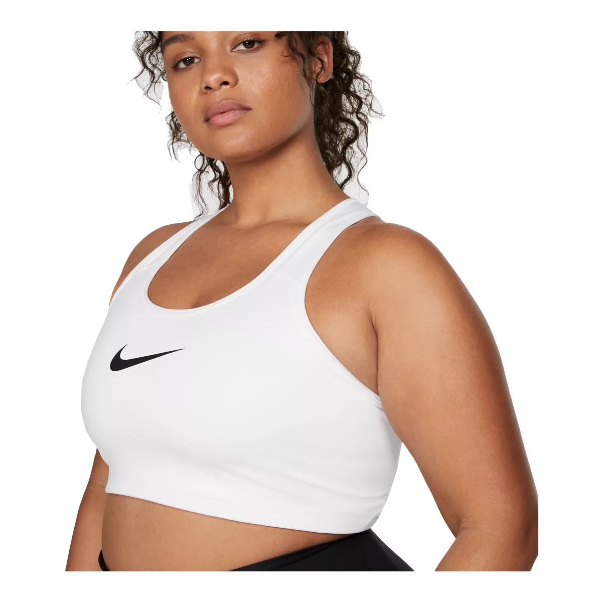 Nike Women's Swoosh Plus Size Sports Bra, Medium Impact, Padded