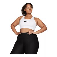 Nike Women's Swoosh Plus Size Sports Bra, Medium Impact, Padded Front_Flat