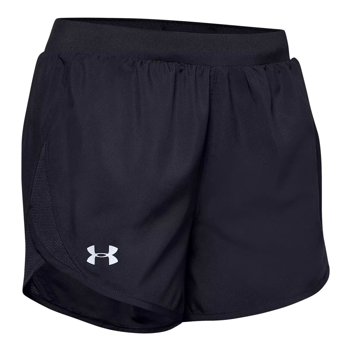  Under Armour Girls' Fly by Shorts, (001) Black/White