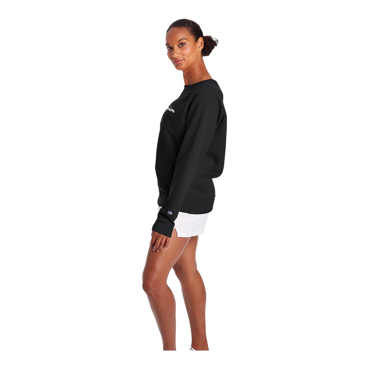 Champion Sportswear Women's Powerblend Graphic Crewneck Fleece Boyfriend Sweatshirt