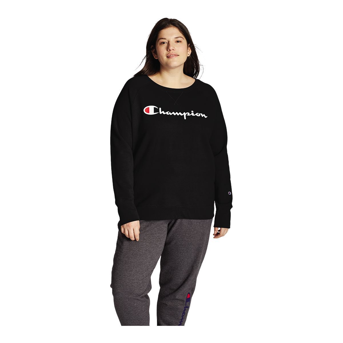 Women's Champion Reverse Weave Crew Sweatshirt, Black - Size Small