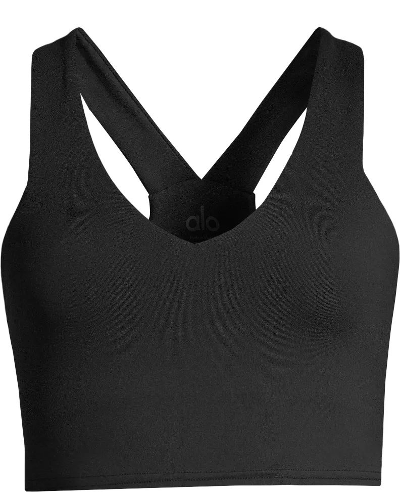 Alo Women's Real Bra Tank/Sports Bra, Medium Impact, Longline