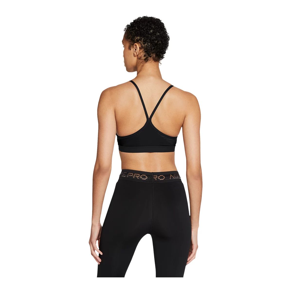 Nike training pro on sale indy bra in black