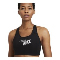 Nike Women's Swoosh Logo Medium Padded Sports Bra Front_Flat