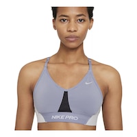 Nike Women's Pro Luxe Indy Sports Bra, Low Impact Front_Flat
