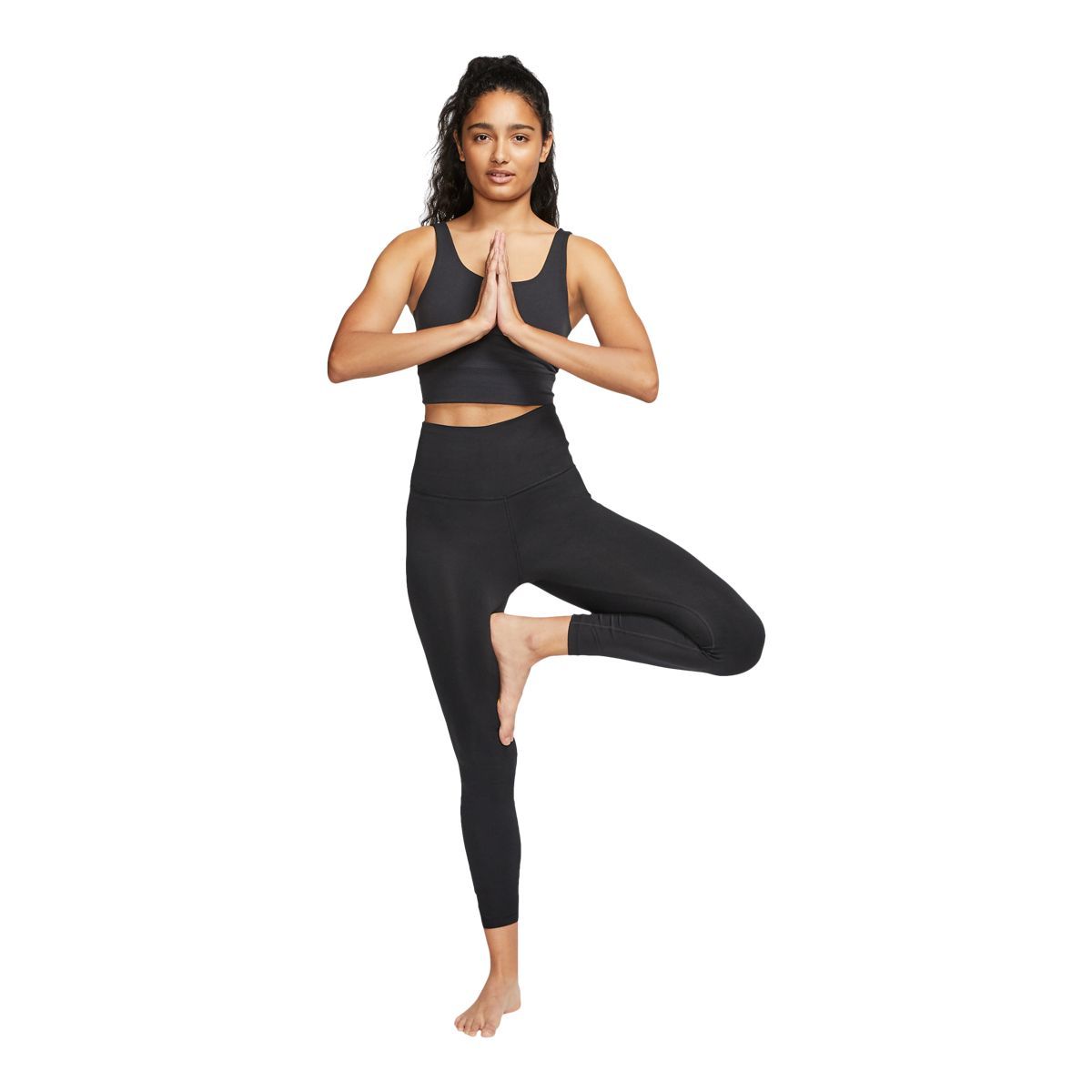 Nike Women's Yoga Luxe Crop Tank Top, Tight Fit, Sleeveless, Dri-FIT, Sports