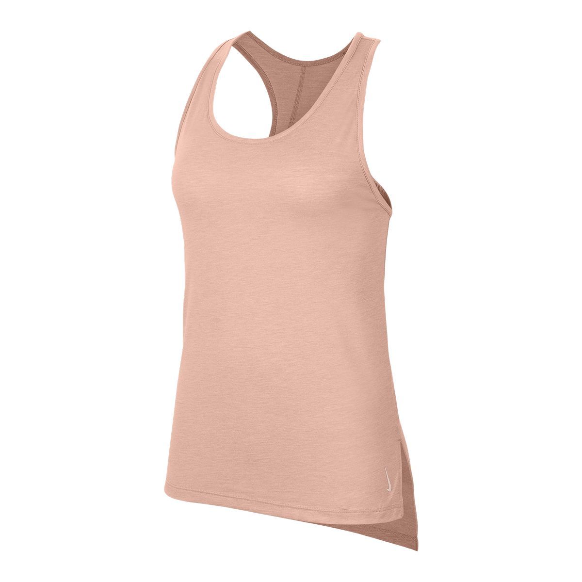 Nike Women's Yoga Layer Tank Top, Standard Fit, Sleeveless, Dri-FIT, Sports