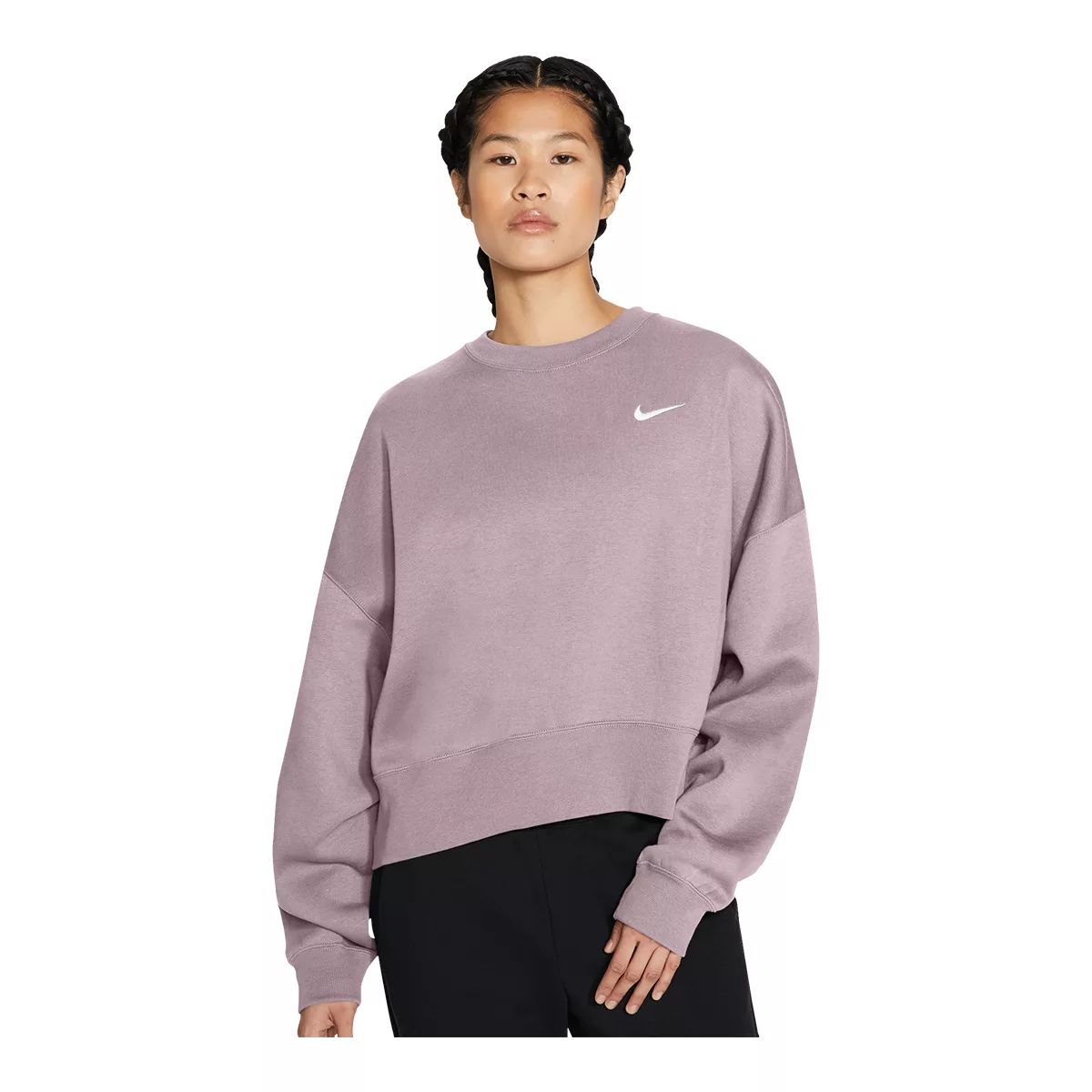 Nike Sportswear Women's Trend Fleece Crop Sweatshirt, Loose Fit
