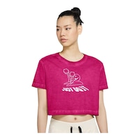 Nike Sportswear Women's Spring Break Cotton Crop T Shirt, Relaxed Fit Front_Flat