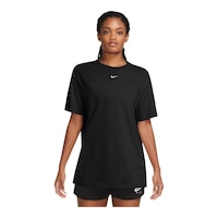 Nike Women's Essential Cotton Boyfriend T Shirt, Oversized Front_Flat