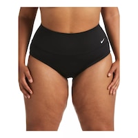 Nike Women's Essential High Waisted Plus Size Swimsuit Bikini Bottom, Sport Front_Flat