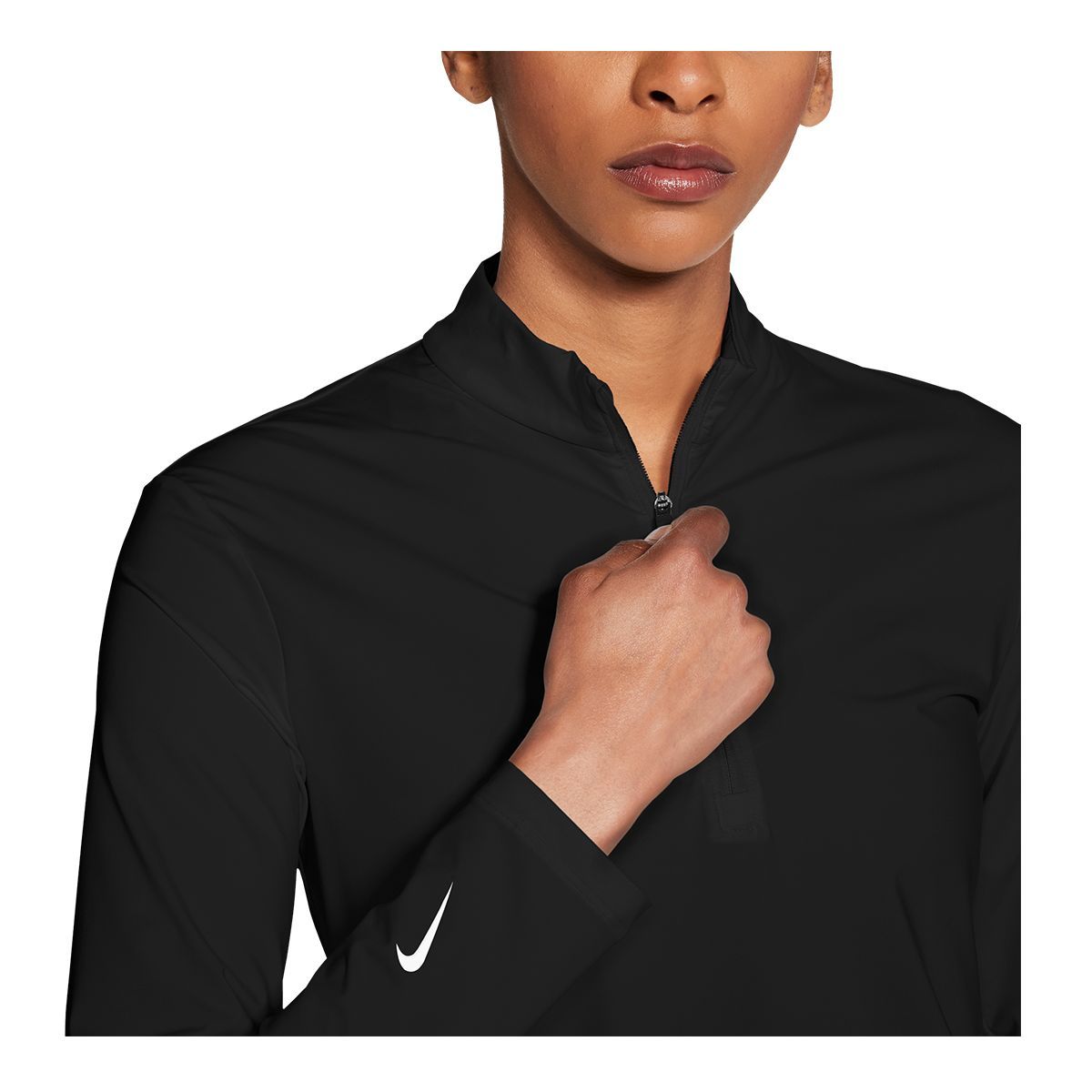 Nike Golf Women's Dri-Fit Long Sleeve 1/2 Zip Polo T Shirt, Slim-Fit, Dri-Fit