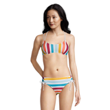 Ripzone Women's Shanelle Bold Stripe Athletic Swimsuit Bikini Top, Sport Front_Flat