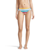 Ripzone Women's Sandy Bold Stripe Ruched Swimsuit Bikini Bottom, Beach Front_Flat