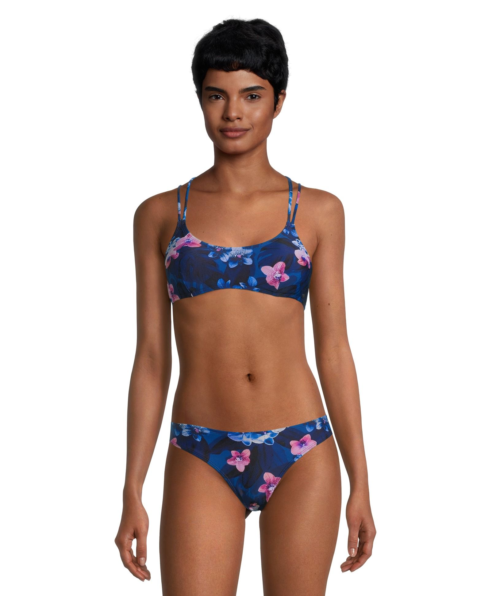 Ripzone Women's Antigua Floral Athletic Swimsuit Bikini Top, Sport